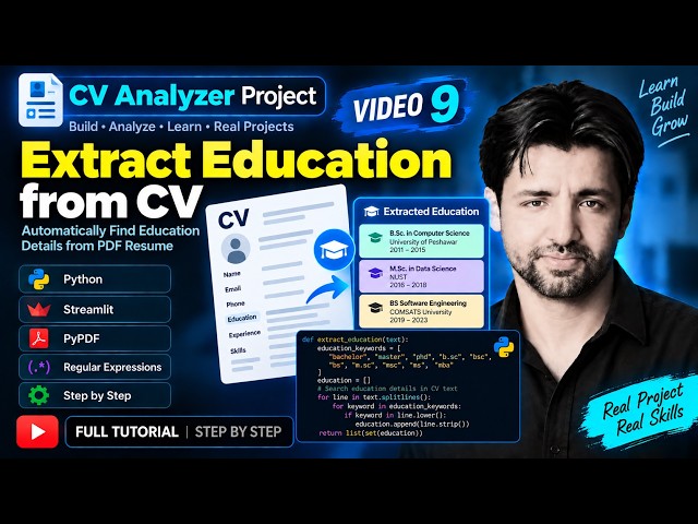 Video 9  CV Analyzer Extract Education from CV