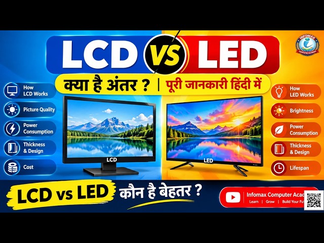 LCD vs LED | Difference Between LCD and LED | LCD vs LED Display Explained in Hindi