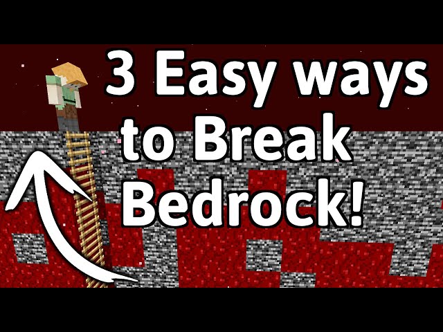 3 Easy ways to Break Bedrock in description!
