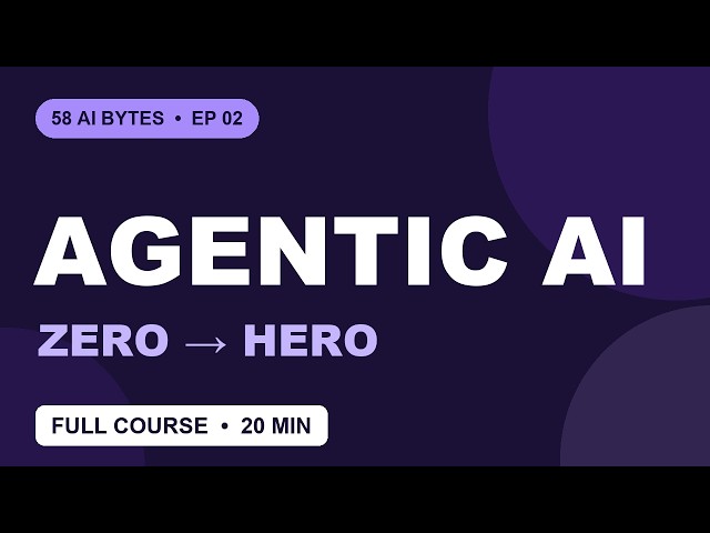 Agentic AI Full Course 2026 — Zero to Hero in 20 Minutes | AI Agents Explained