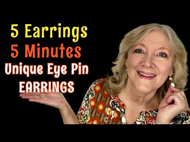 DIY Make 5 Beaded Dangle Drop Eye Pin EARRINGS 5 Minute ❤️ Beginner Jewelry Making Tutorial