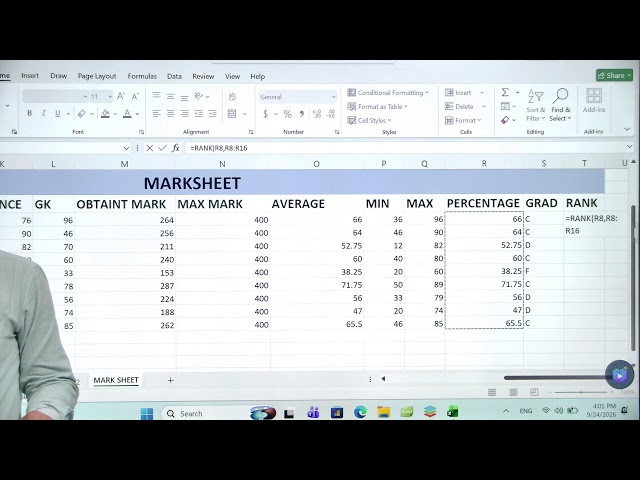HOW TO PREPARE OF A MARKSHEET AND A TABLE ON EXCEL ||