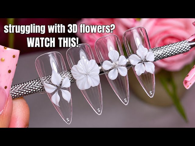 the ONLY 3D gel flower tutorial you'll ever need | 4 WAYS! | clawsbytasmia