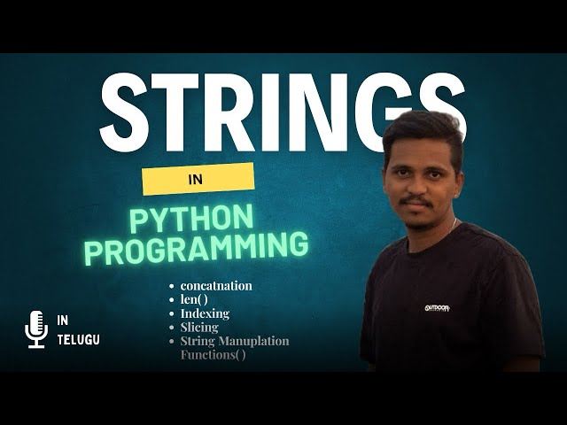 Strings in python explain in telugu ❤️‍🔥✅