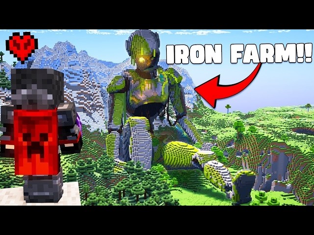 I Built The Most Over The Top IRON FARM In Minecraft Hardcore