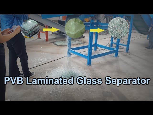 PVB Laminated Glass Separator | How to recycle Windshield/Automotive glass