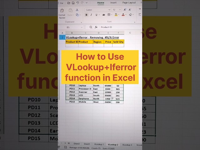 VLookup+Iferror function in Excel #vlookupinexcel #iferrorfinction #vlookup+Iferror #excel