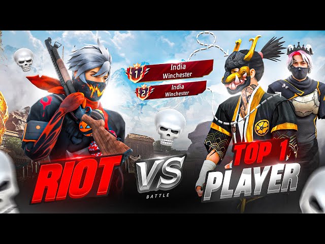 RIOT FF VS TOP 1 GLOBAL WINCHESTER KING 🔥🤯| Free Fire Max