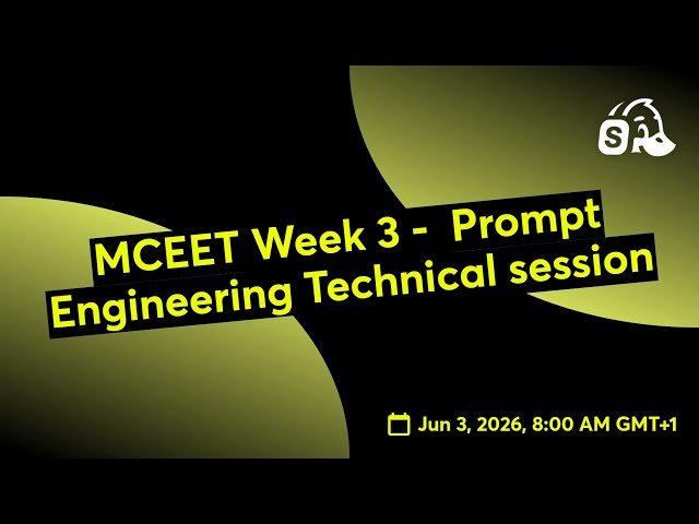 MCEET Week 3 -  Prompt Engineering Technical session