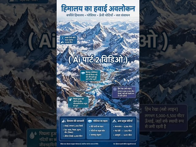 📖हिमालय #ai #aivideo #aishorts #upsc #ssc #railway #himalayas #generalknowledge  #gs #gk #viral #new