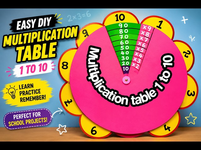 Maths Working ModellMaths Project|Multiplication Table Wheel|Multiplication wheel| Maths model|