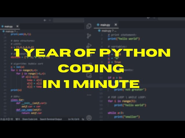 1 YEAR OF PYTHON CODING IN 1 MINUTE !!!!!