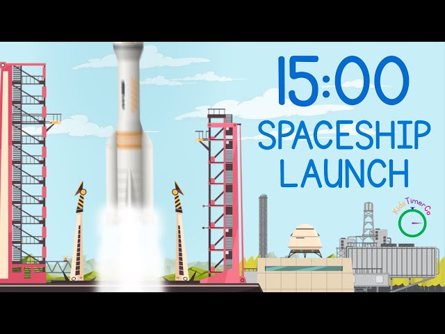 15 Minute Rocket Launch Countdown! 🏗️ Full Rocket Build & Launch Visual Timer