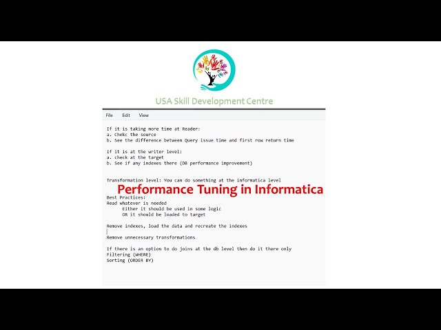 Performance Tuning in Informatica