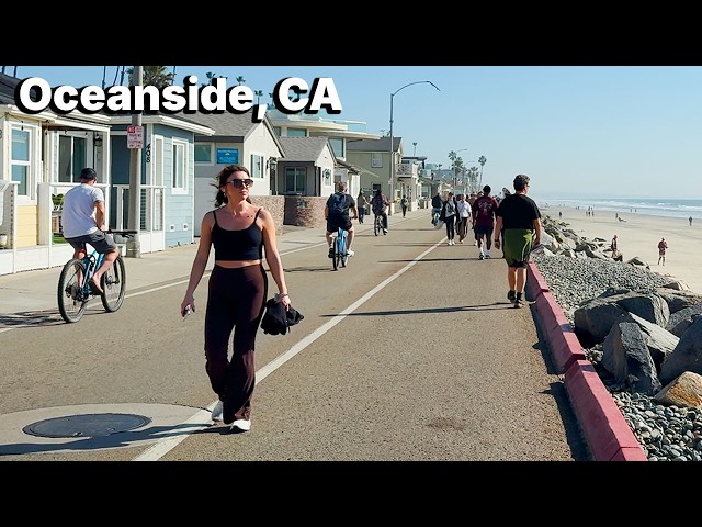 [4k] Oceanside CA Walk | Hwy 101, Iconic Wooden Pier & Scenic Boardwalk