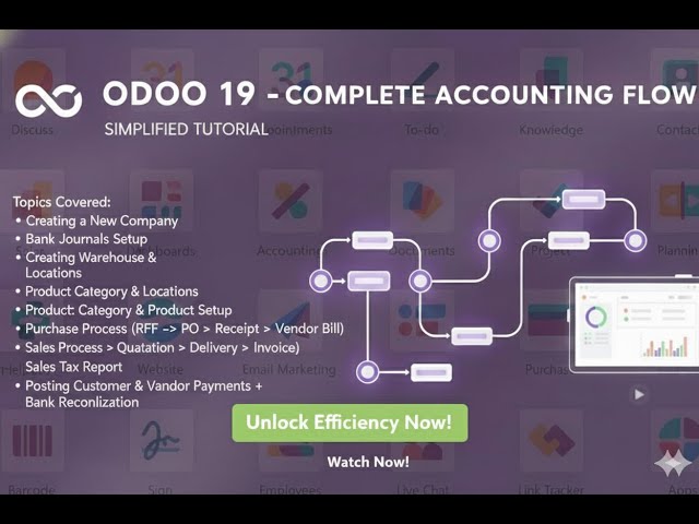 Odoo 19 Accounting Full Tutorial | Complete Accounting Workflow Step-by-Step | Katy Links Training