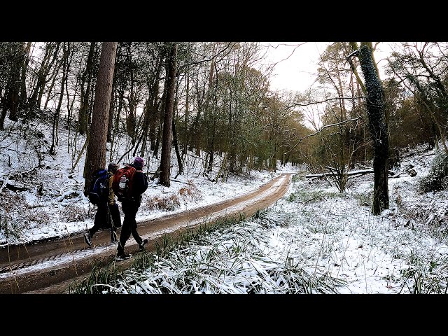 Exploring Waterfalls and Medieval Towers In Snowy Surrey Hills  | Lejog Training Ep.8