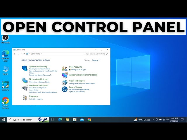 How to Open Control Panel in Windows 10