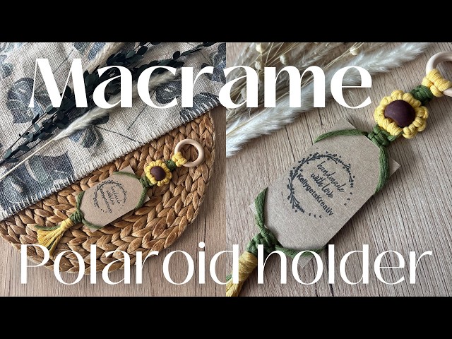 How to make a Macrame Polaroid Holder | Easy sunflower tutorial
