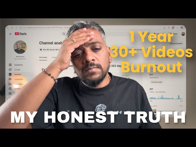 YouTube Income, Algorithm, burnout, niche selection...
