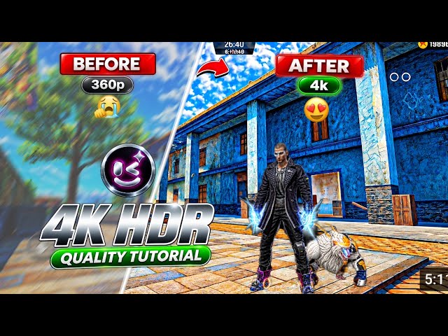 Free Fire 4K Ultra Hd Quality In Android Phone 📱 || FF 4k Hdr Quality Tutorial Like Pc 😲 ||