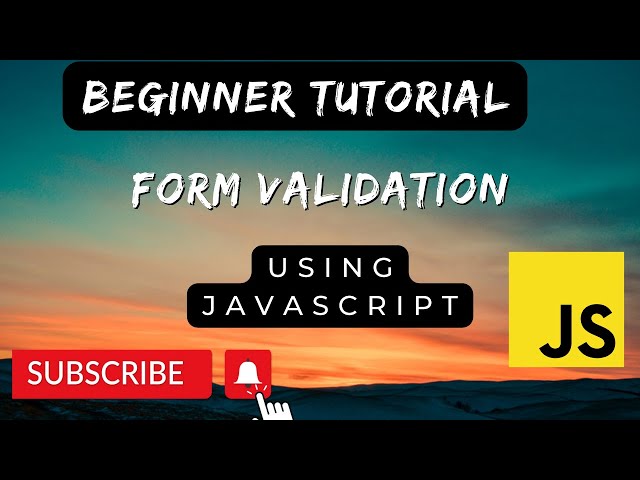 Form validation Using JavaScript with Welcome Message