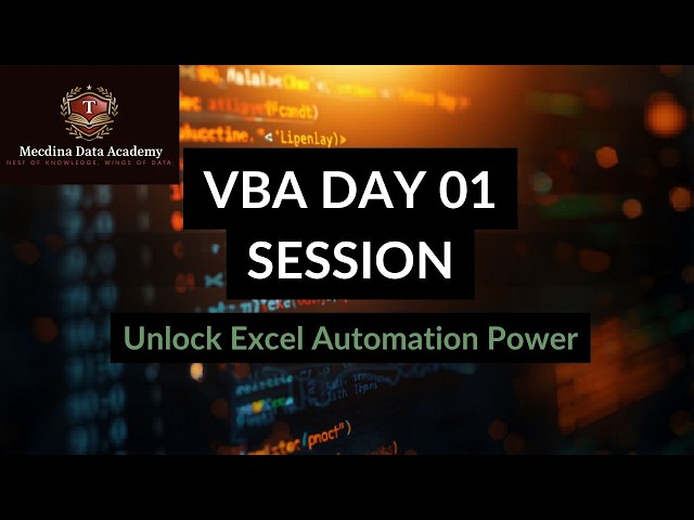 VBA Day 01 Session