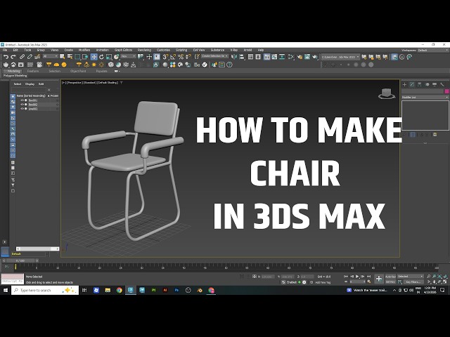 How to Make Chair in 3ds Max | Beginner 3D Modeling Tutorial