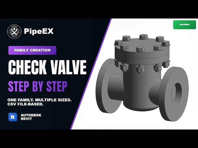 Revit MEP Tutorial: Create a Parametric Check Valve Family in Autodesk Revit
