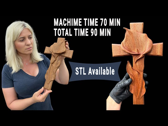 Is This the Easiest Way to Carve a Cross? | CNC Woodworking