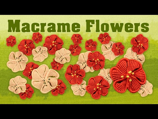 How to Make a Macramé Flower ✿ Fiore ✿ Fleur ✿ Flor ✿ Blume ✿ Цветок