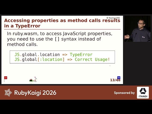 [JA] ruby.wasm also enables JavaScript to call Ruby libraries. / Shigeru Nakajima @ledsun