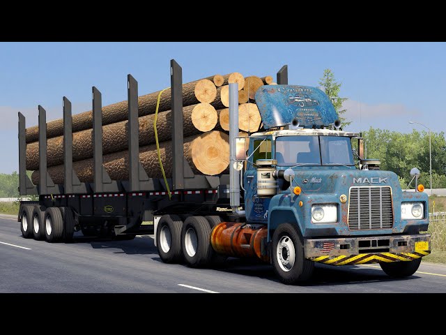 Transporting Logs | MACK R | American Truck Simulator Gameplay