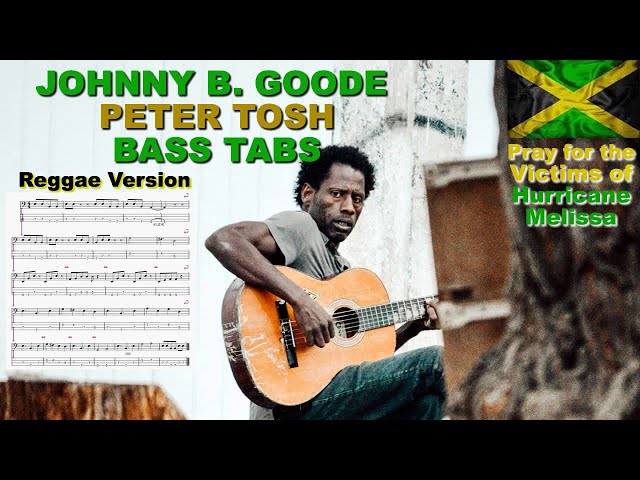 Johnny B. Goode Peter Tosh Reggae EASY Bass Tabs. #basstabs #raggae #basslessons #madbass&keys