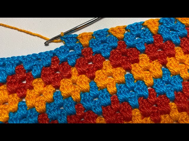 DIAMOND GRANNY STITCH crochet. STUNNING colour changing pattern. EASY to follow.