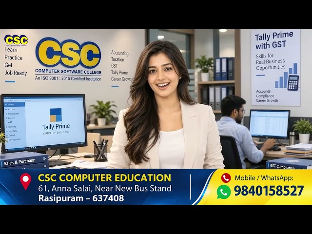 Learn Latest AI, Full Stack, Python, Tally Prime & Java in Rasipuram | CSC Computer Education