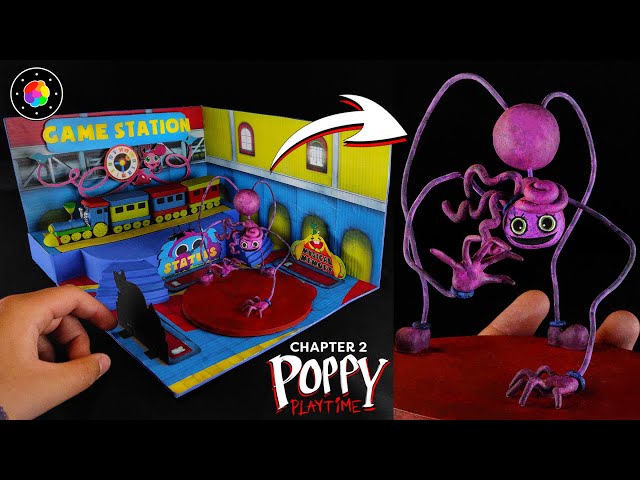 MINIATURE DIORAMA of MOMMY LONG LEGS (Poppy Playtime Chapter 2) of Clay & Cardboard | PlastiVerse