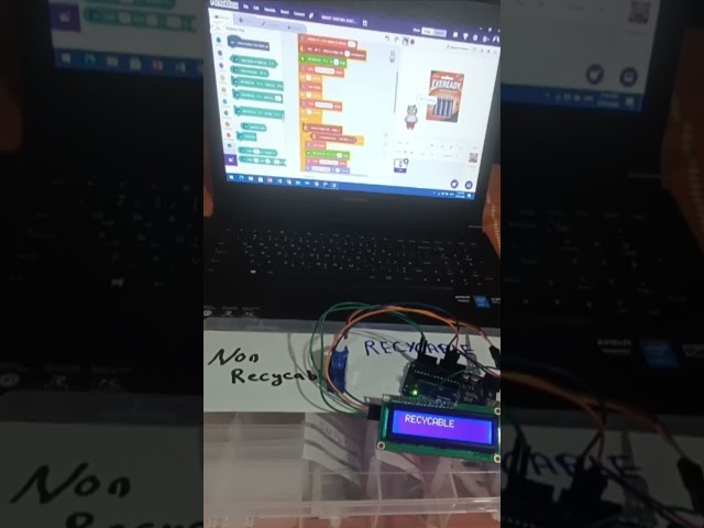 AI Waste Sorting Bin Using Arduino & PictoBlox | Smart Recycling System ♻️🤖