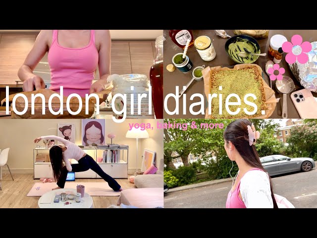 london girl diaries | at home yoga, getting groceries, cooking clean & more