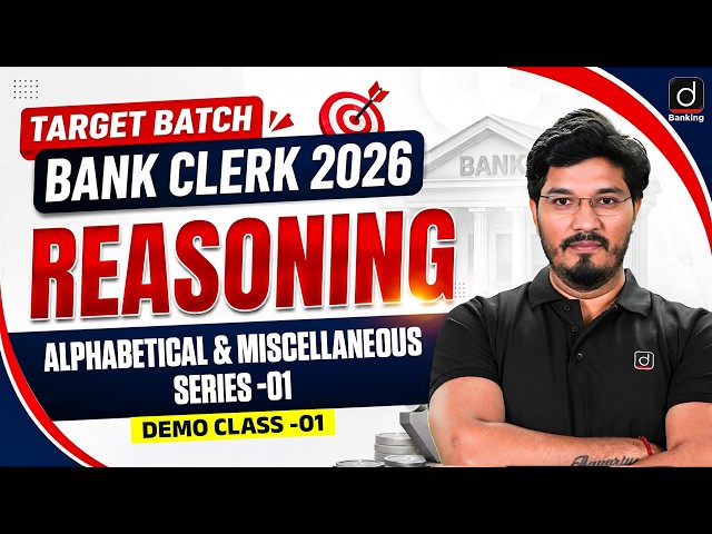 Bank Clerk 2026 | Target Batch | Reasoning | Alphabetical & Miscellaneous Series -1 | Shantanu Sir
