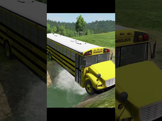 Car vs Creek Road - BeamNG.Drive #shorts