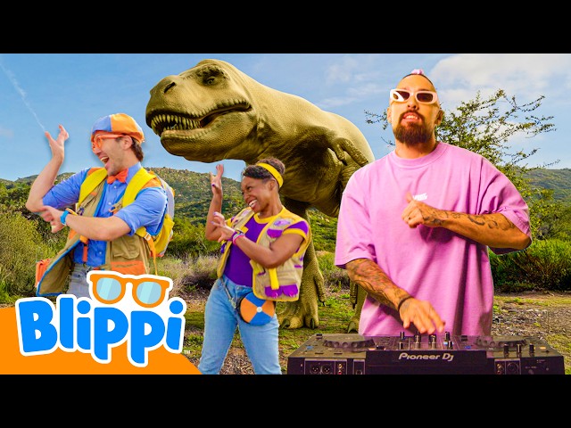 Dino Dance THE REMIX! ft. Lenny Pearce | Blippi Songs 🎶| Educational Songs For Kids