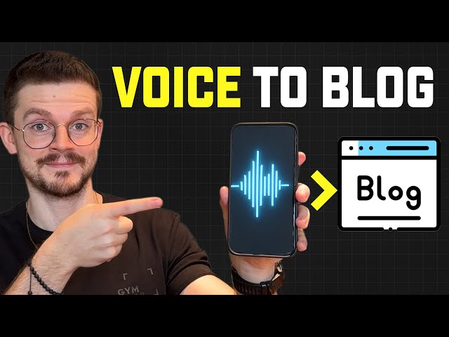 I Built an AI Blog Automation That Writes Posts from Voice Messages in MINUTES