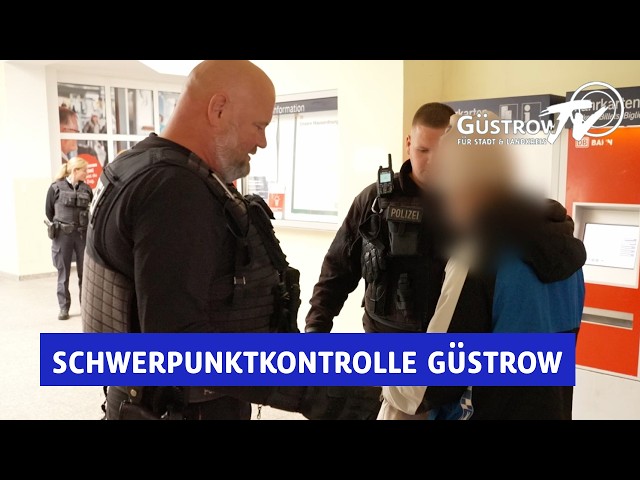 Priority police operation at Güstrow train station