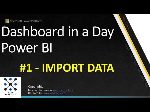 1 - Data Loading - Dashboard in a Day #powerbi