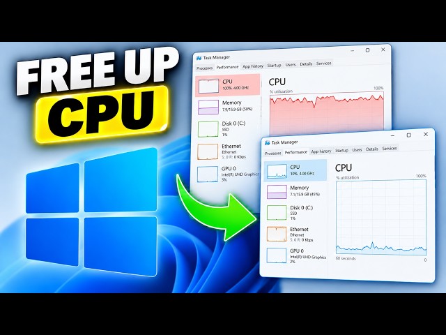 How to REDUCE CPU Usage in Windows | Fix 100% CPU and Slow PC