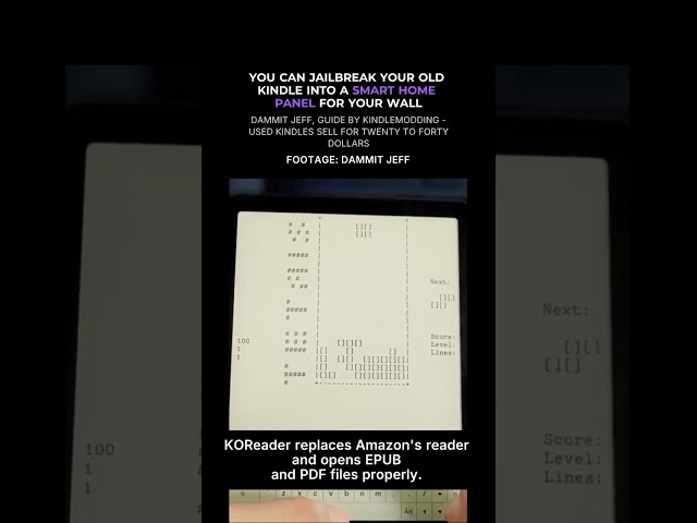 Jailbreak an old Kindle into a Linux computer and wall-mounted smart home panel