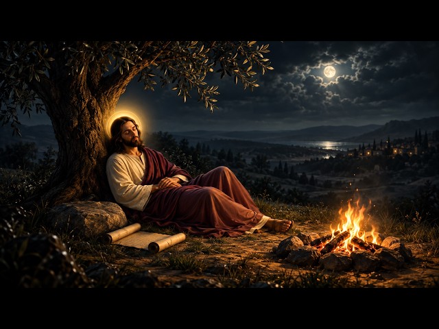 Fall Asleep to Proverbs with Gentle Firelight - Peaceful Bible Reading for Deep Sleep