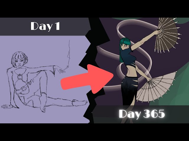 My 1 Year Art Progress with Procreate. 🖌️🎨