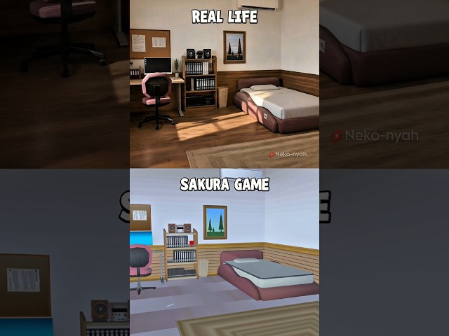 Game VS Real Life of Sakura School Simulator 🤯 Part 1 #sakuraschoolsimulator #shorts #trending